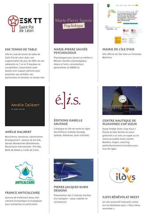 références de réalisation de sites internet - luneclaire